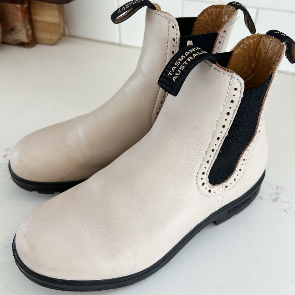 Blundstone High Top Boot White/Pearl Size 9